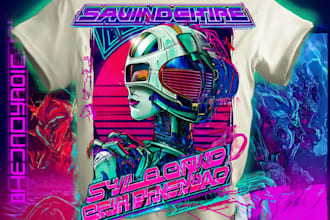 create cyberpunk 90s retro japanese anime style t shirt