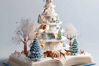 book illustration children book christmas story book