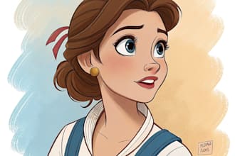 creat a portrait in semi realism disney cartoon style