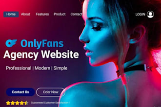 create onlyfans website, design onlyfans agency website dating website design