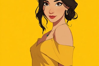 draw picture in disney cartoon style