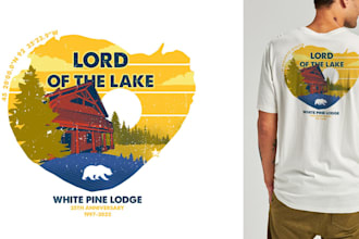 design a fishing, hunting, mountain, or outdoor adventure logo
