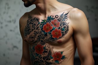 make a tattoo design in japanese style