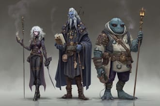 dnd character art and dnd character art