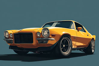 draw your photo awesome car portrait
