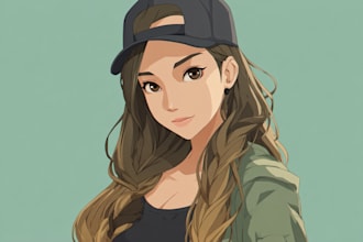 draw amazing colorful portrait illustration