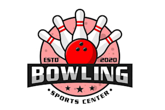 create wonderful and excellent bowling logo
