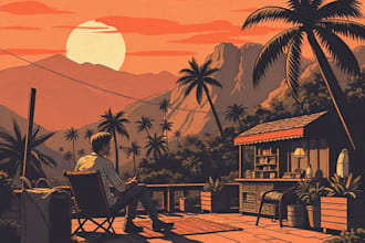 draw a retro vintage comic illustration