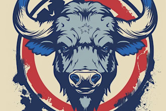 design vintage cattle logo