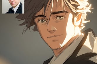 draw you anime pixel art character portrait illustration