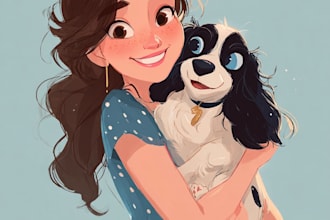 draw disney pet portrait