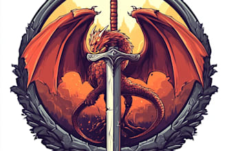 do  an fantasy game logo and branding