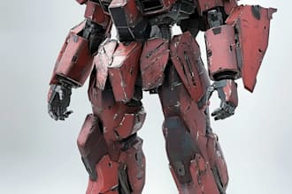 draw mecha robot character sheet design