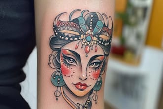 create a tattoo design for leg sleeve
