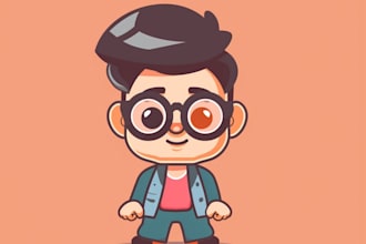 draw you a cartoon character illustration in various style