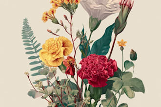 draw botanical illustration art for you