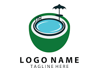 do modern non profit event or pool and spa logo design