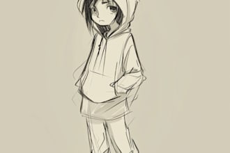 make rough sketch for your character