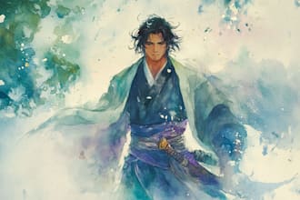 draw awesome watercolor game character art