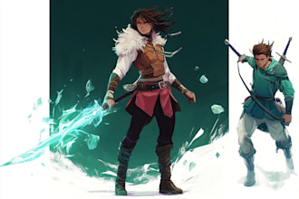 create fantasy character or dnd portrait illustration