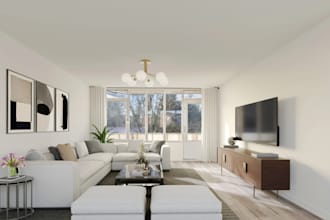 realistic virtual renovation for realtor property, airbnb house virtual staging