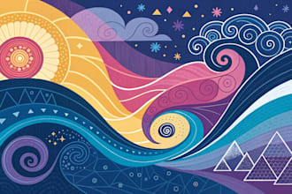 create abstract illustration for your art