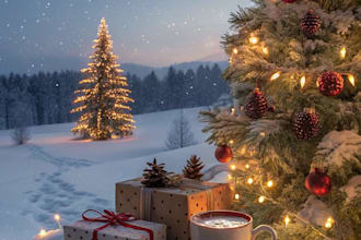 make a christmas illustration for you