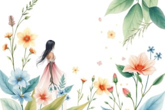 do watercolor illustration, botanical family paintings