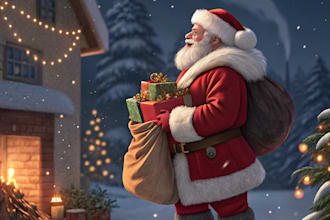 draw any christmas illustration in my style