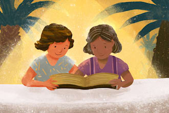 design a bible storybook cover for childrens books