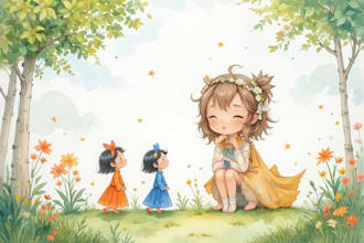 watercolor children book illustration watercolor cover art