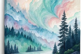 design abstract watercolor canvas wall art