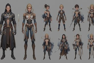 create any character design and concept art