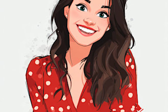draw a cute disney cartoon portrait