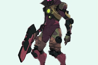 illustrate you as a cyberpunk style character
