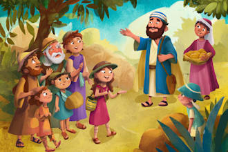 illustrate bible characters for your childrens storybook
