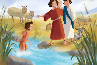 write and illustrate a custom bible story for children