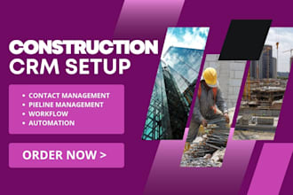set up buildertrend, builder prime, acculynx, jobprogress, knowify, method CRM