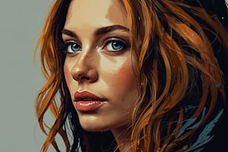 do vector art portrait face, animal, vehicle