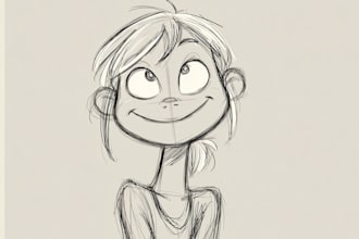 sketch your cartoon character