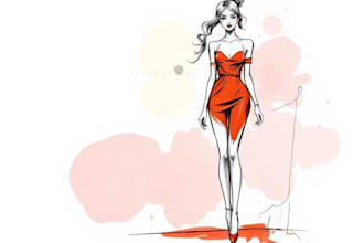 draw a fashion or editorial illustration, sketch, commercial