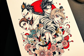 make anime tattoo design