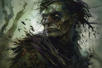 design fantasy horror character art or horror art