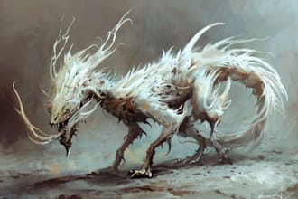 concept art for dragons and monsters, creatures