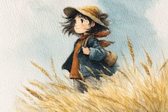 watercolor children book illustration