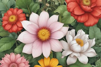 hand painted watercolor botanical illustrations