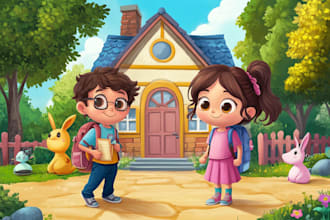 draw illustrations for children book