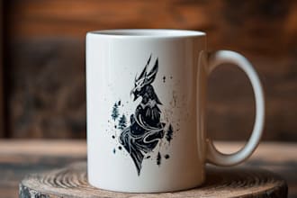 create a custom coffee mug design