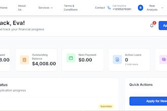 build a responsive loan website with online applicatiion