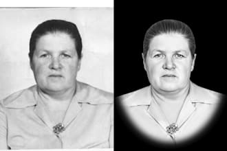 retouch photos for engraving on a tombstone